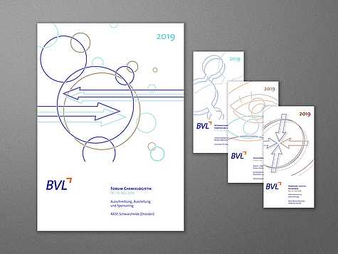 Veranstaltungsmaterialien zum Forum Chemielogistik im neuen Corporate Design der Bundesvereinigung Logistik