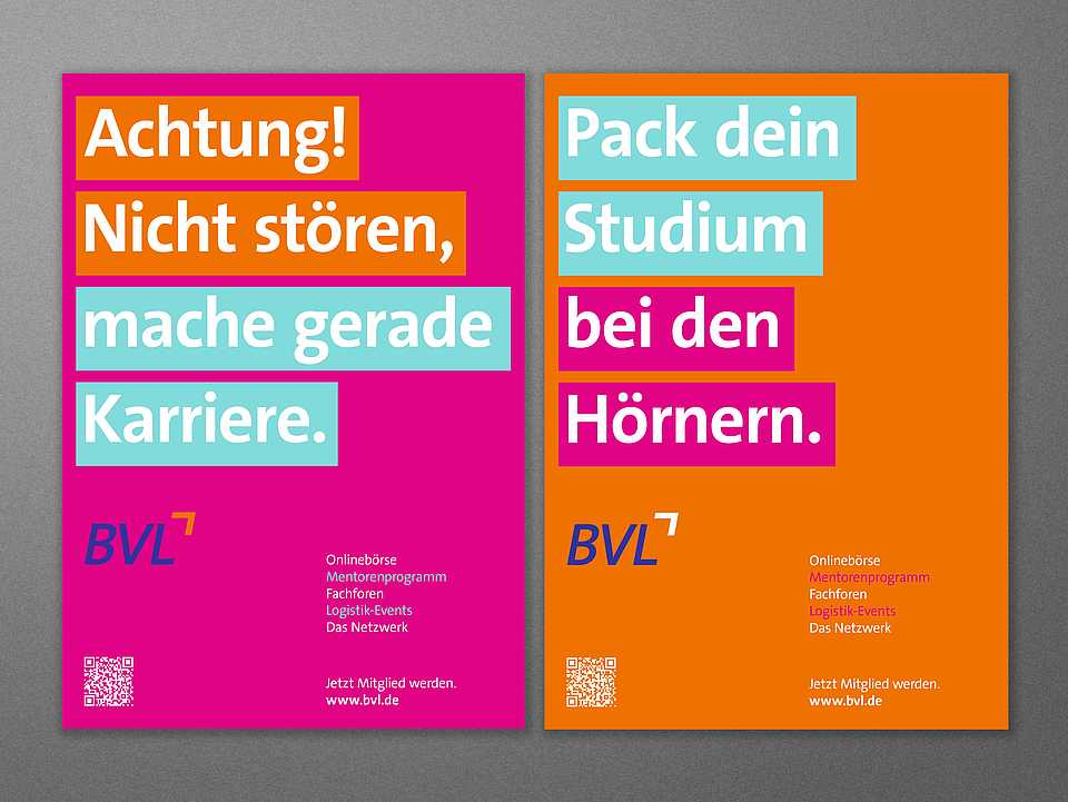 Plakatkampagne der Bundesvereinigung Logistik für Studierende